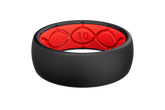 Solid Midnight Black & Raspberry Red Ring