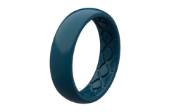 Satin Dark Ocean Thin Ring
