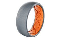 Solid Storm Grey & Orange Ring