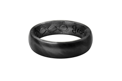 Solid Black Pearl Thin Ring