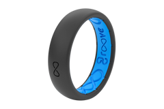 Solid Deep Stone Thin Ring