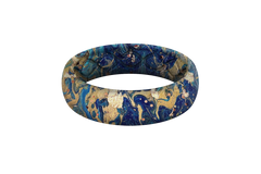 Blue Swirl Thin Ring