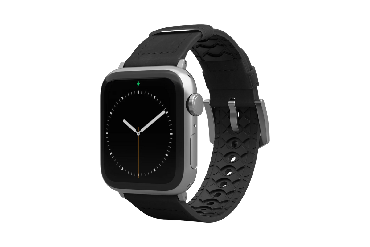 Vulcan Obsidian - Black Apple Leather Watch Band