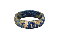 Blue Swirl Thin Ring