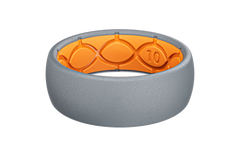 Solid Storm Grey & Orange Ring