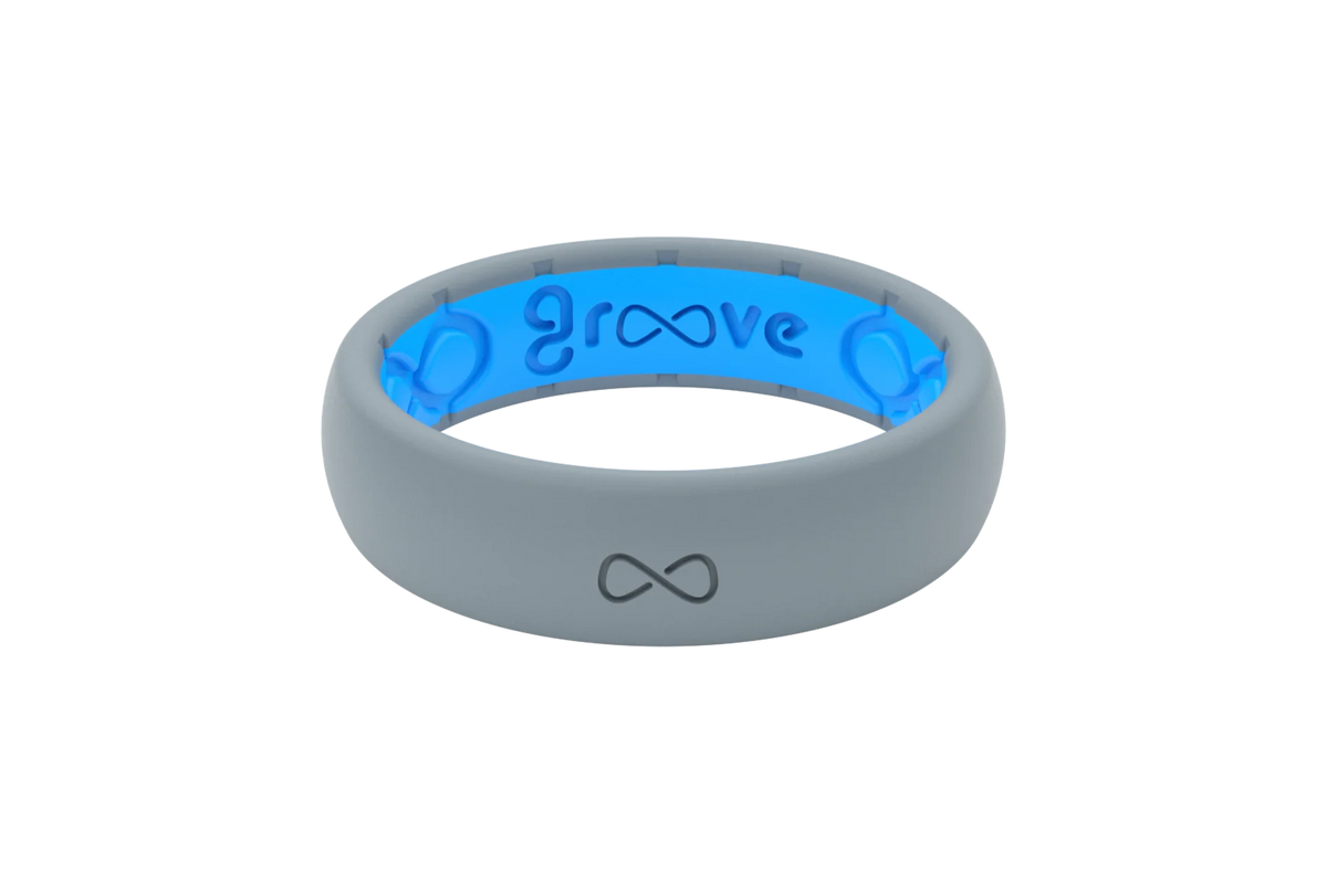 Solid Storm Grey Thin Ring