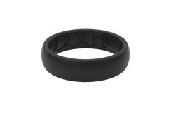 Solid Midnight Black Thin Ring