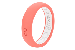 Solid Coral Thin Ring