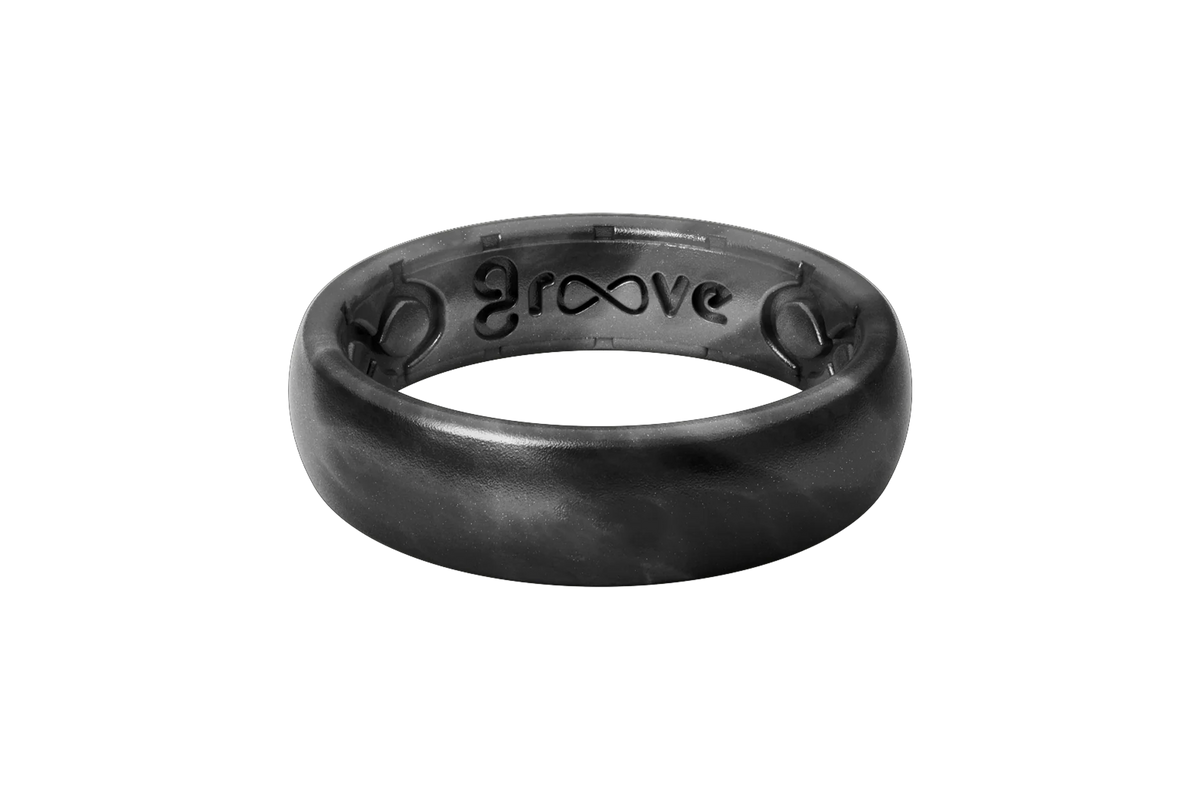 Solid Black Pearl Thin Ring