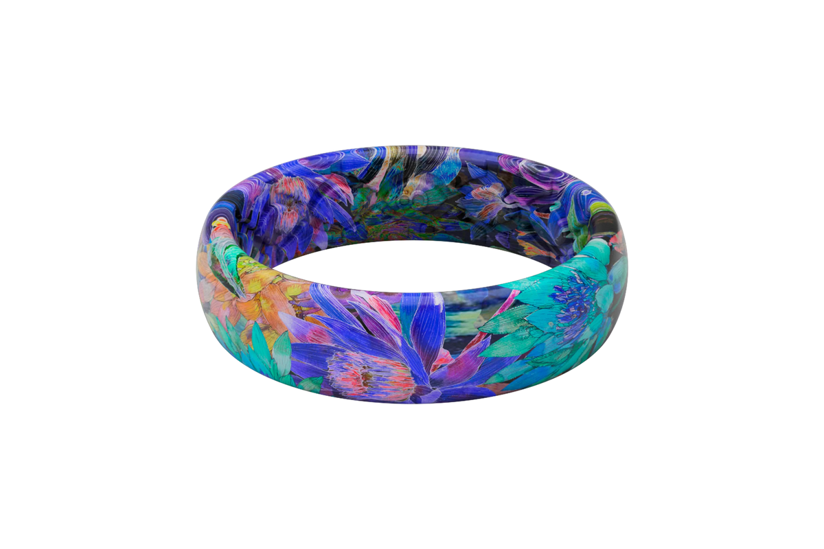 Twilight Blossom Thin Ring
