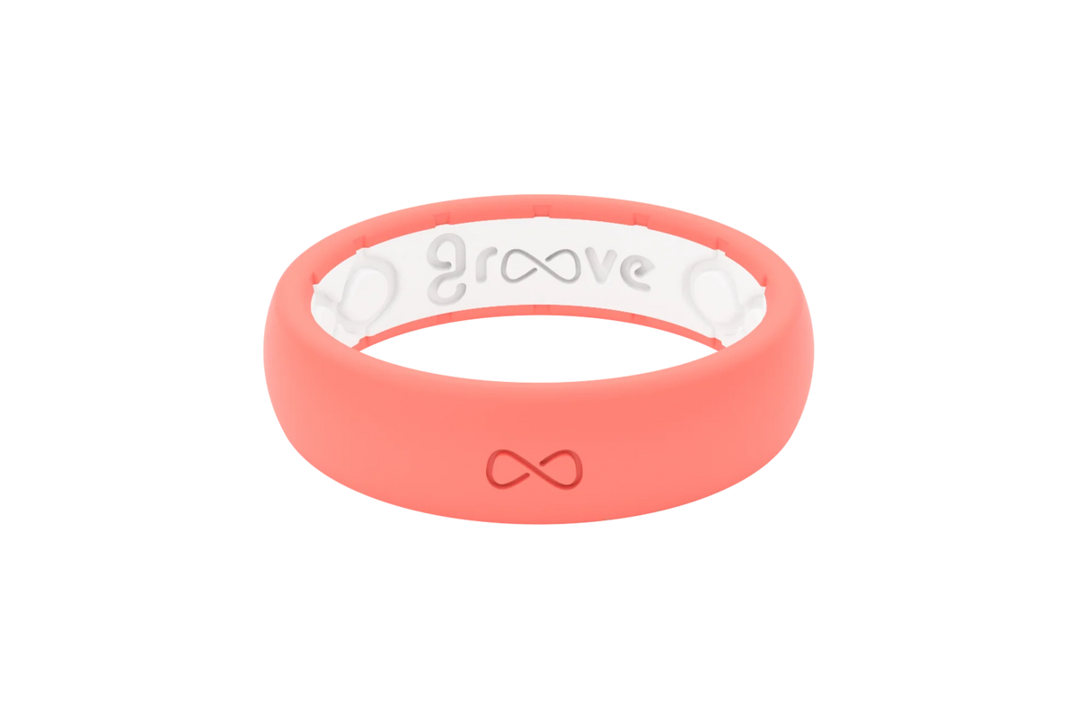 Solid Coral Thin Ring