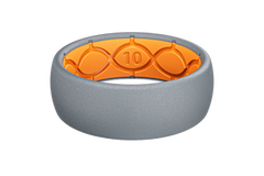 Solid Storm Grey & Orange Ring