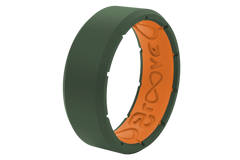 Edge Moss Green & Orange Ring