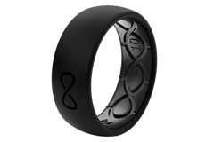 Solid Midnight Black Ring