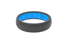 Solid Deep Stone Thin Ring