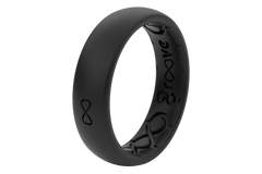 Solid Midnight Black Thin Ring