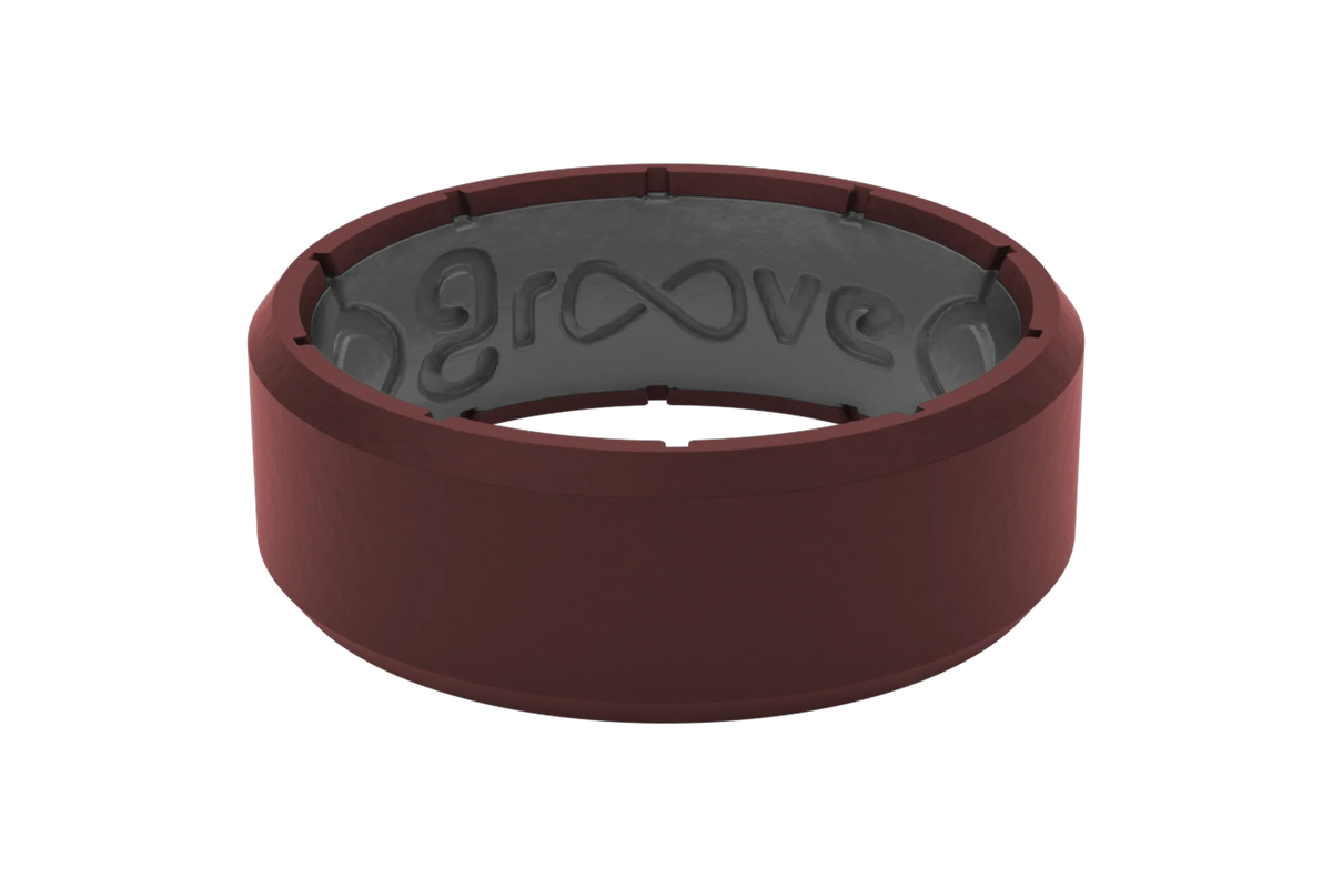 Edge Crimson & Grey Ring
