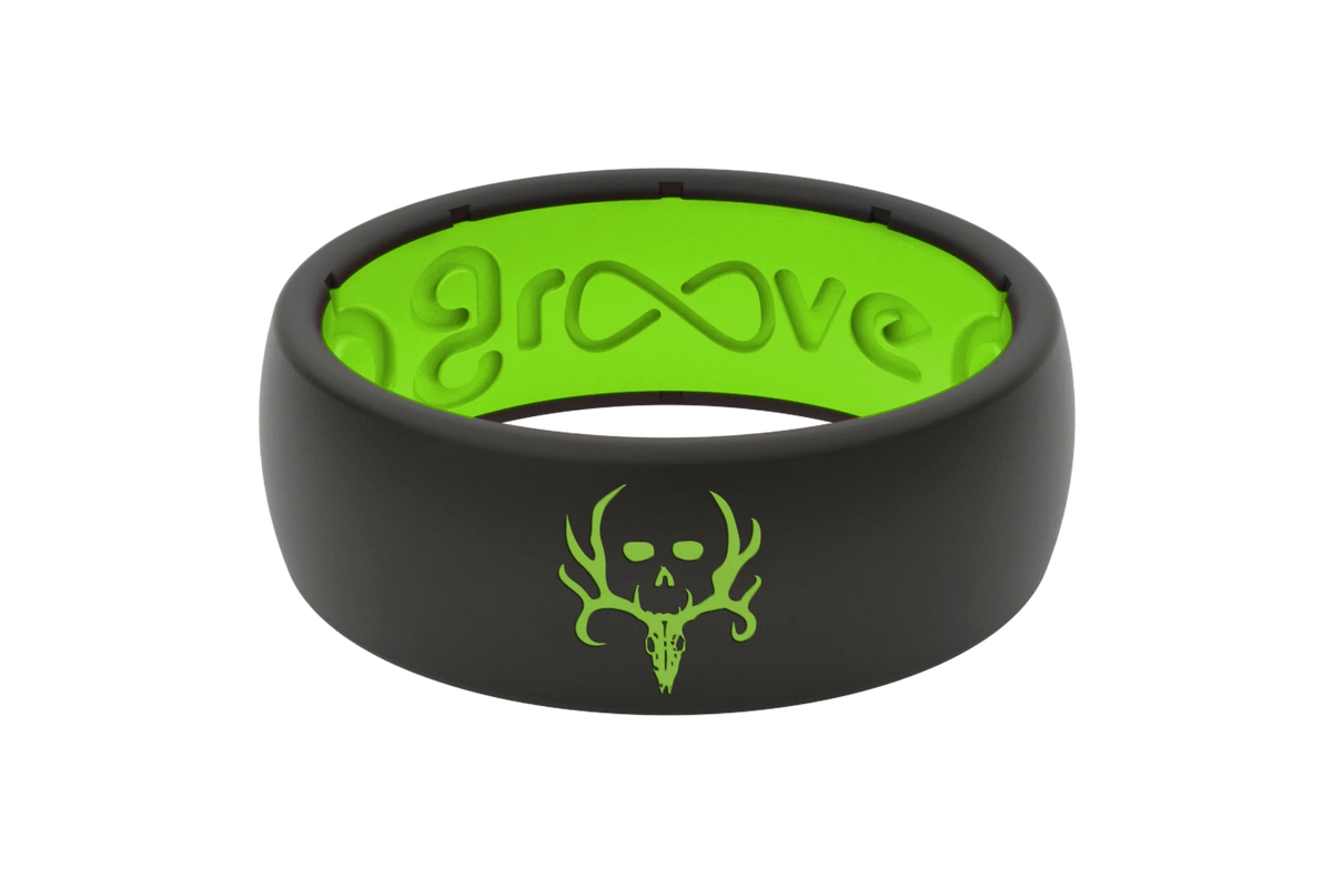 Bone Collector Black & Green Ring